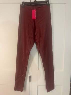 Commando Faux Leather Leggings Red Size L